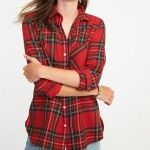 SFS Old Navy Red Plaid "The Classic Shirt" Flannel